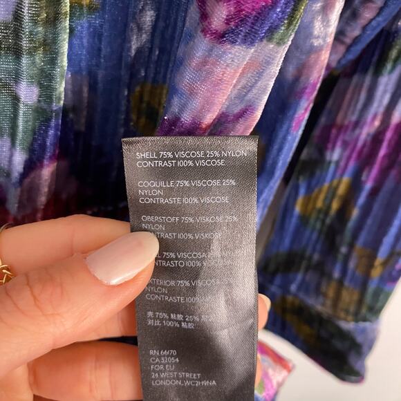 Maeve Anthropologie Reverie Tiered-Velvet Tunic XS - Picture 6 of 8